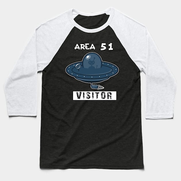 area 51 shirt visitor Baseball T-Shirt by key_ro